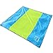 GO! Waterproof Beach/Picnic Blanket Outdoor Mat - 7x7 - Lightweight Compact & Sand Free. Perfect Size for Couples & Families - Made of Ripstop Fabric with Sand Pockets and Corner Loops
