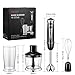 Aicok 4 in 1 Multi-Purpose Immersion Blender, 10-Speed Hand Blender with 6-Leaf Stainless Steel blades for Baby Food, Juices, Sauces and Soup, Includes BPA-Free Food Chopper / Egg Whisk / Beaker