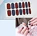 6 Sheets Full Nail Wraps Art Polish Stickers Decal Strips Adhesive False Nail Design Manicure Set with 1Pc Nail Buffers Files for Women Girls