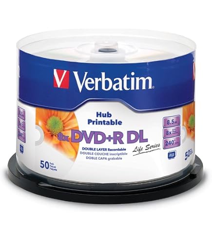 Amazon.com: Verbatim DVD+R DL 8.5GB 8X DataLifePlus White