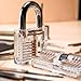 Sopoby Practice Lock Set, Transparent Training Cutaway Crystal Pin Tumbler Keyed Padlock for picking, 3-pack Common Locks for Locksmith Beginner