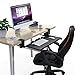 Alloyseed Under Desk Keyboard Tray, Clamp On Removable Ergonomic Keyboard and Mouse Drawer Platform, Smooth Track Slide in and Out, 27