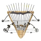 Rush Creek Creations Rustic 2 Compound Bow - 12 Arrow Wall Storage Rack - 5 Minute Assembly - Handcrafted