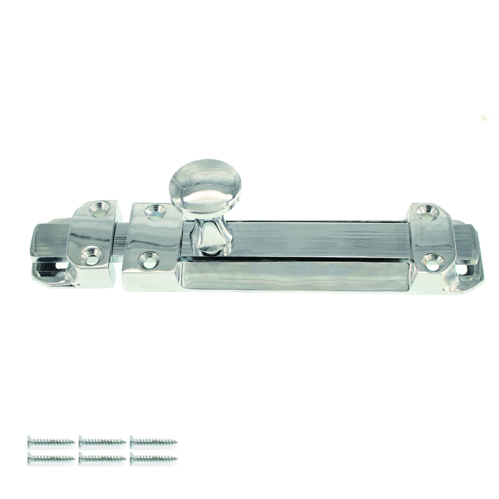 ZW Hardware BT001 Bright Chrome Plating 6 Inch (150mm) Sliding Door Bolt
