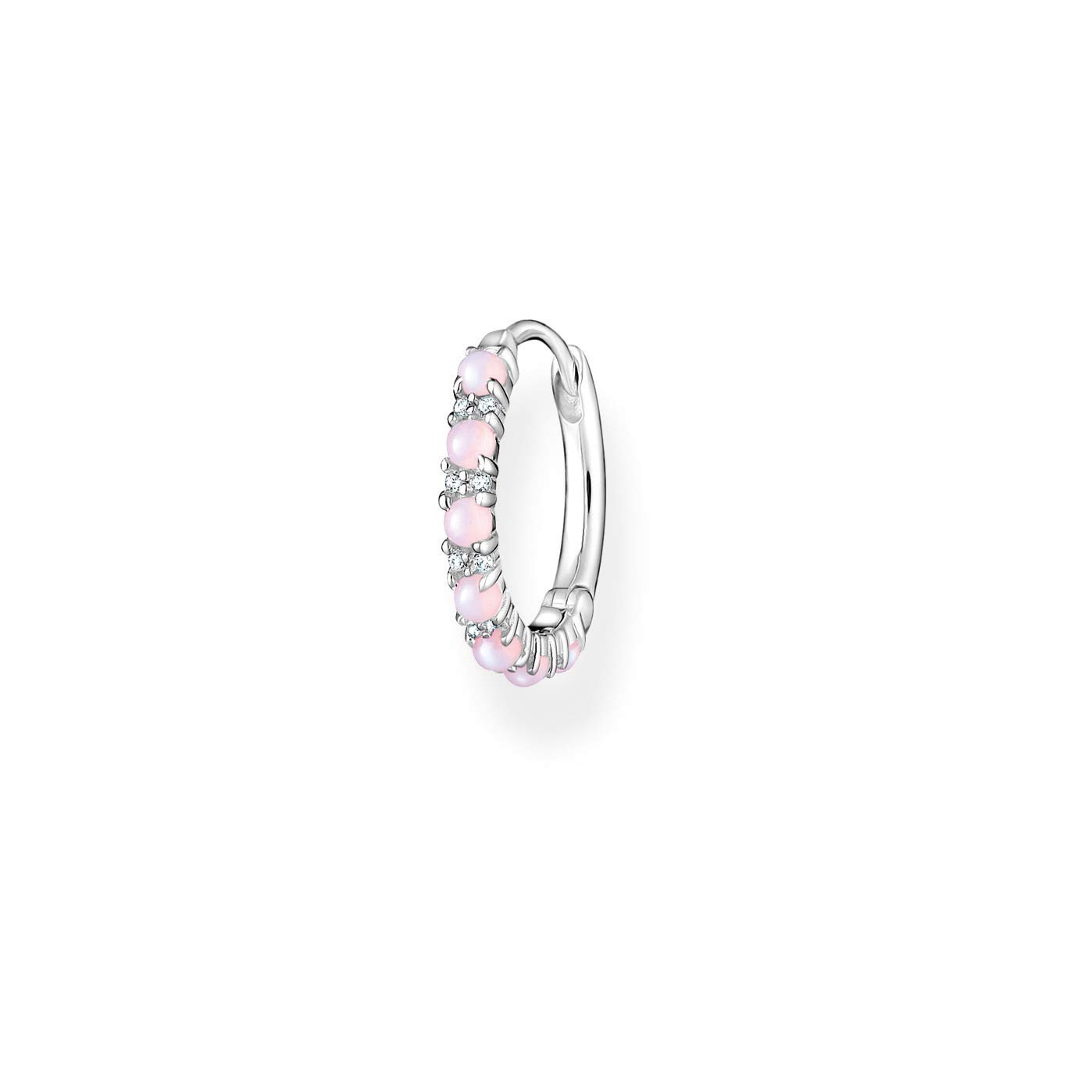 THOMAS SABO Hoop earring pink stones 925 Sterling Silver