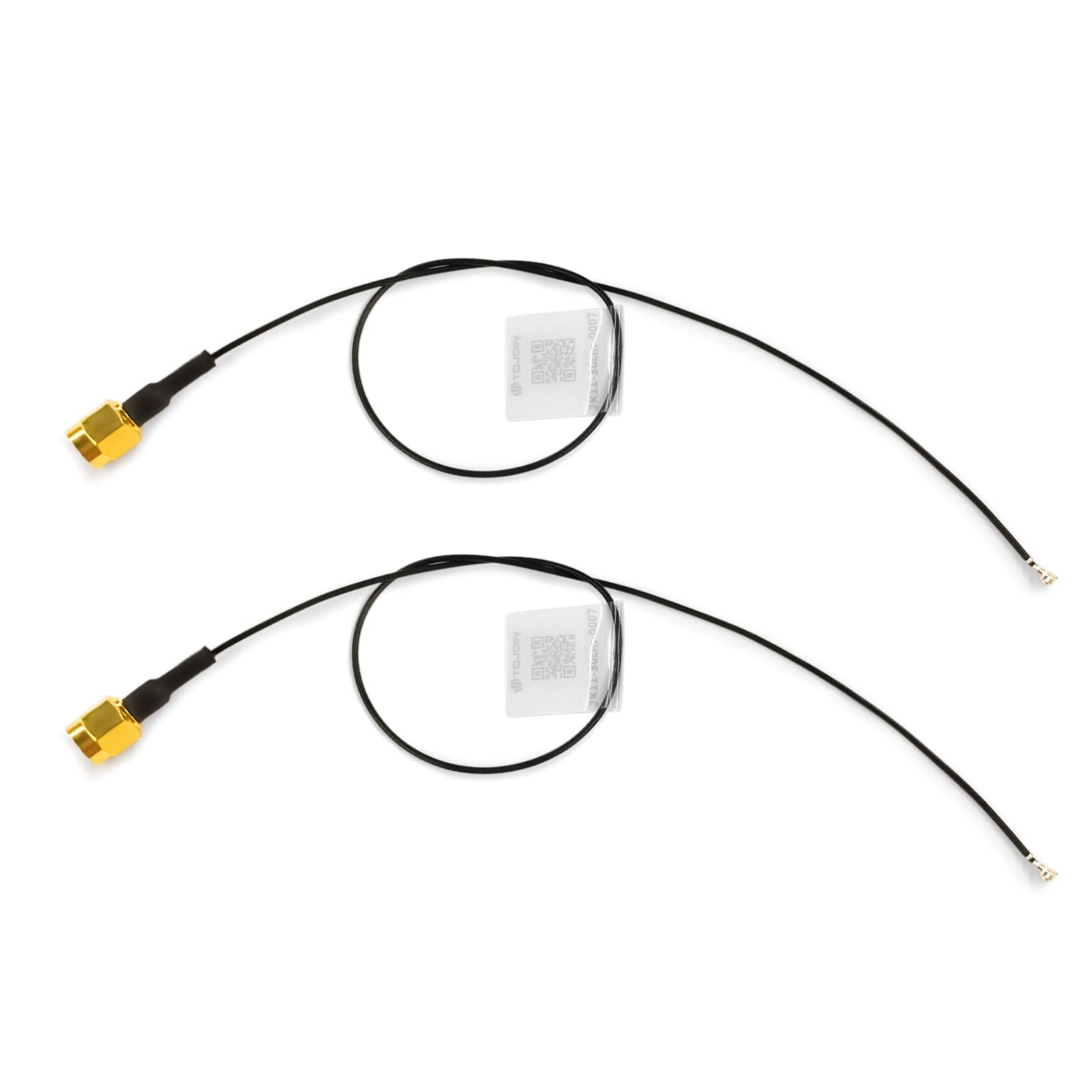 TOJOIN 2PCS SMA Male to UFL Female 1.13mm RF Coaxial Cable 6GHZ Low Loss for 4G / LTE/ 5G / Bluetooth/Antenna (30cm)