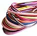 Amy's Craft Box 60 Mixed Color Smooth Faux Suede Necklaces With Lobster Clasps Extended Chain 18-Inches