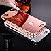 For iPhone 6S 6 Case, Janacy Aluminum Ultra-thin Mirror Metal Case Cover for Apple iPhone 6S 4.7