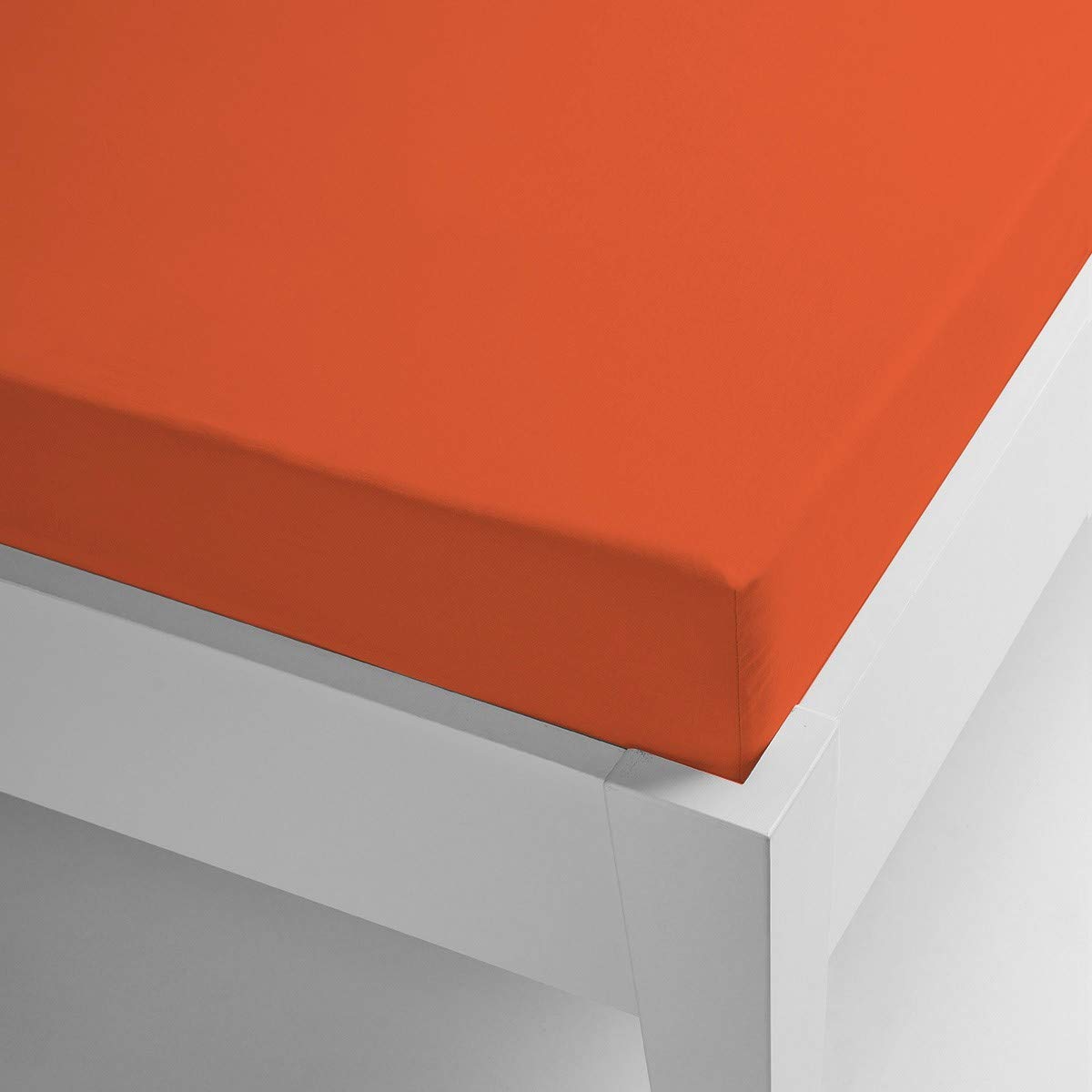 Miracle Home Microfiber Thermal Fitted Sheet Coral Plain Colours 90 x 200 orange — image 1