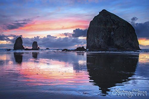 8x12 Oregon Print "Cannon Beach Haystack Rock" by TravLin Photography