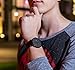 Vigor Rigger Unisex Ultra Thin Unique Men Quartz Watch Black Analog Dial with Date Display Metal Case Milanese Mesh Band (black)