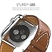 MoKo Band for Apple Watch Series 3 Bands, Luxury Genuine Leather Smart Watch Band Strap Single Tour Replacement for 38mm Apple Watch 2017 Series 3 / 2 / 1, BROWN (Not Fit 42mm Versions)