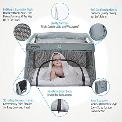 flisko 2 in 1 travel crib