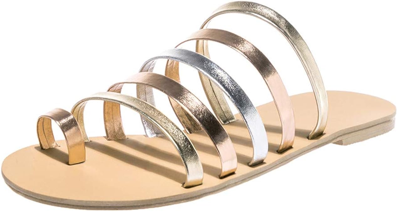 Amazon ボコダダ Vocodada サンダル 通勤靴 おしゃれ 流行 カジュアル 女 旅行 歩きやすい 便利 オフィス 美脚 レディース ピンチ 結婚式 ヒールの靴 1cm 無地 痛くない ゴムソール 海 ファッション ストリップフラットシューズ 財布
