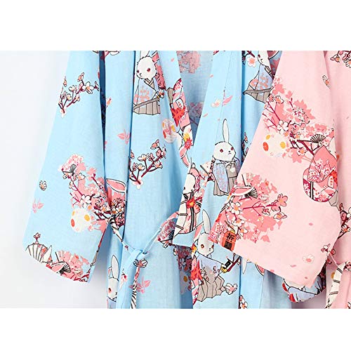 Women Kimono Long Yukata Japanese Pyjamas Cardigan Dressing Gown Sleepwear - Thumbnail 3