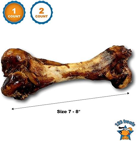 123 Treats - Meaty Dog Bones - 100% Natural Pork & Beef Chews for Dogs | Made from Grass Fed Cattle (Pork, 1 Count)