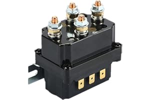 Gtouse 12v 500a Winch Solenoid Relay, Badlands Winch Solenoid Contactor for 8000lbs-12000lbs ATV UTV Winches Relay 4WD 4x4 Winches Replacement