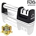 Knife Sharpener for Straight Blade and Serrated Knife Sharpener - Best Knife Sharpener - Kitchen Chef Knife Sharpener - Stainless Steel Knives Sharpening Kit - Best Quality for Men Women Black 2018
