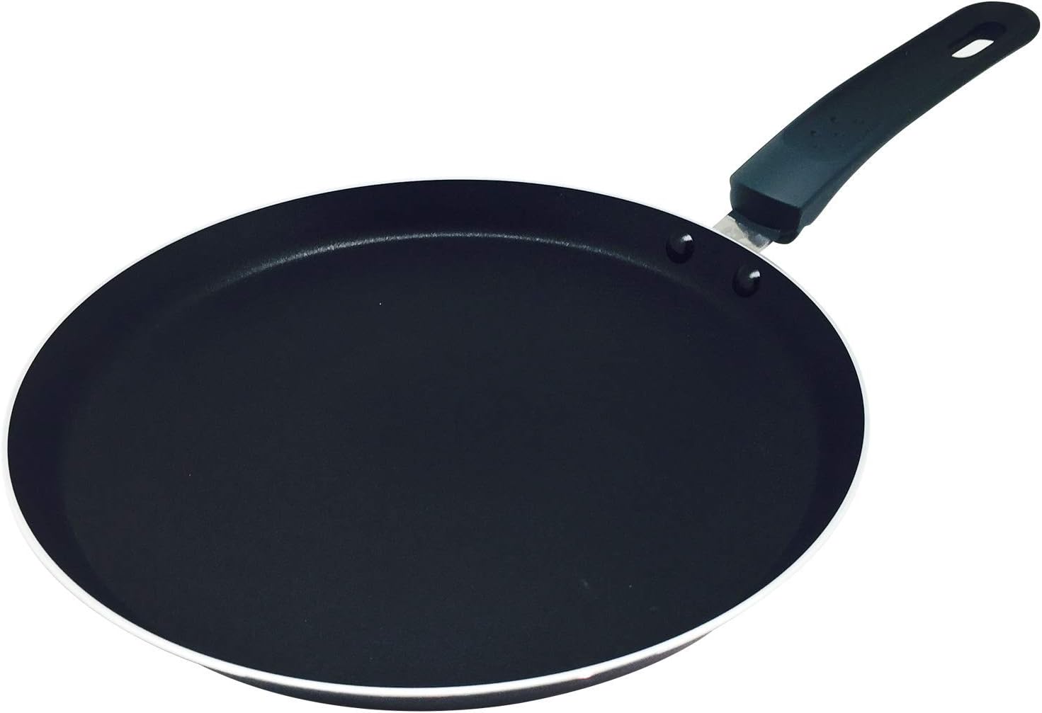 Pancake/Omelette Pan by Ricovero Cookware- Double Nonstick Crepe Pan - Light Weight - Ergonomic Handle - Uniform Heat Distribution - Dishwasher Safe (8.70 inches, Grey)