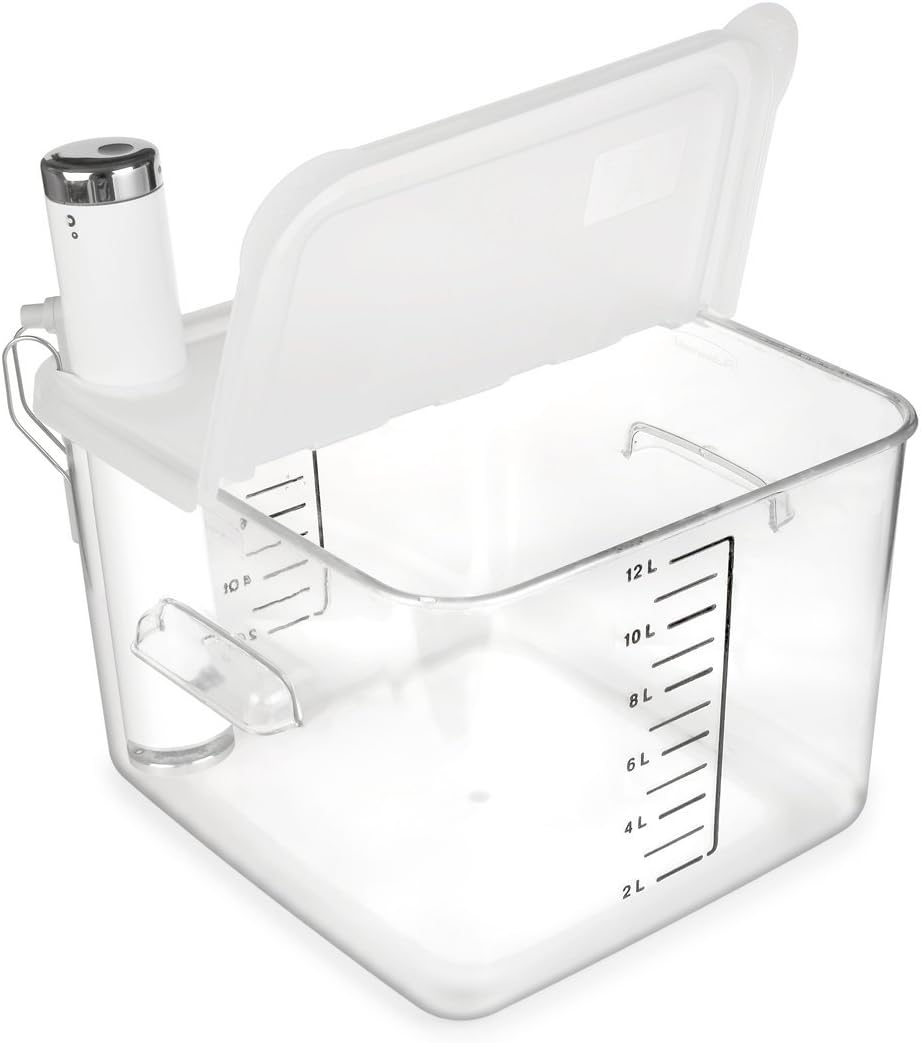 thumbnail image 2 of EVERIE Collapsible Silicone So Vide Lid Compatible With Anova Cooker And Compatible With Rubbermaid Container 12,18,22 Quart (Side Mount 2 of 10