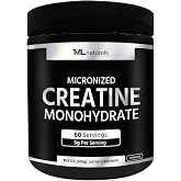 ML Naturals Micronized Creatine Monohydrate 5g (Per Serving) &ndash; 300g (10.5oz) &ndash; 60 Servings &ndash; Supports Muscle Growth &amp; Strength &ndash; 200 Mesh Pure Powder