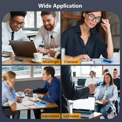 80GB Voice Recorder 100 Hours Continuous Recording, Ponovo Professional Voice Activation Recorder 1536Kbps with MIC, 1100mAh Mini Audio Recorder with Password for Interviews Meetings