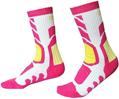 Gtopart One Pair Men's Women's Kids' Crew Socks for Skiing, Roller Skating, Runnig, Cycling, Sporting, Soccer,Gym, Ice Hockey (L (8.86"-9.45"), Red)