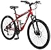 Mongoose Stasis Comp 26-Inch Full Suspension Mountain Bicycle, Matte Red, 18-Inch Frame/ Medium