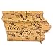 Totally Bamboo Destination Iowa State Shaped Serving and Cutting Board, Includes Hang Tie for Wall Display