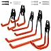 Mygogo Utility Hooks Garage Storage Hooks,Heavy Duty Iron and PVC U Hooks, Wall Mount Tool Holder Hanger Organizer for Ladder Shovels Pack of 5