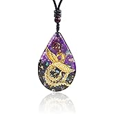 Day Day Up Phoenix Bird Pendant With Natural Agate Stone Necklace Orgone Pendant Rope Chain For Women Healing Crystal Jewelry Adjustable