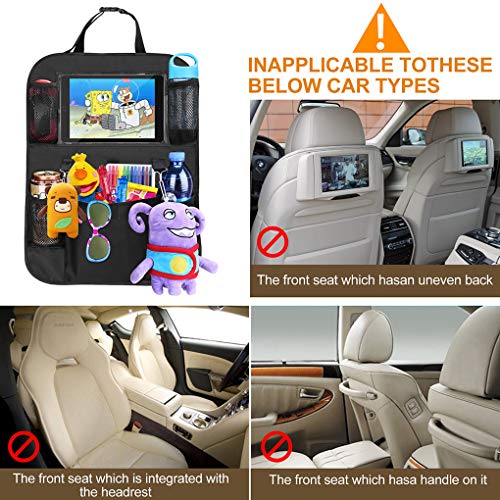 image for Adevena Car Backseat Storage Organizer, Car Seat Back Protectors Kick 