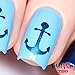 Whats Up Nails - Anchor Nail Vinyl Stencils for Nail Art Design (1 Sheet, 20 Stencils)