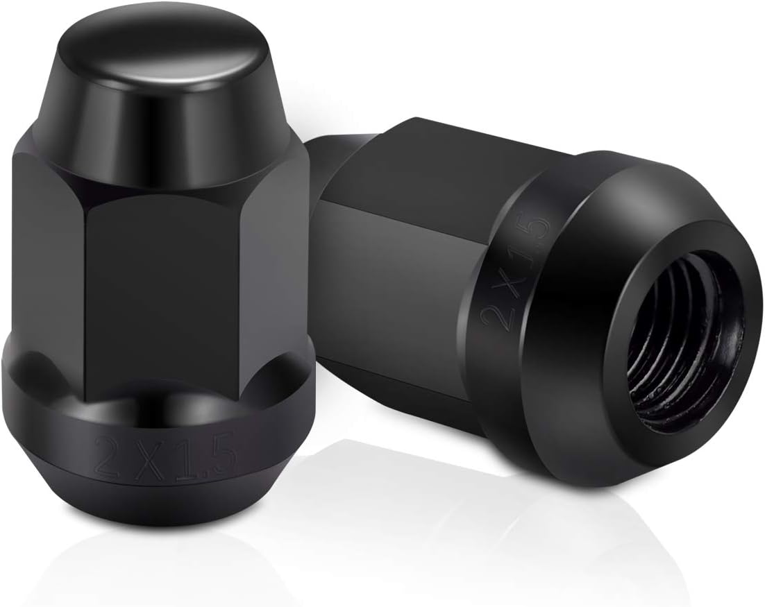 PUENGSI Lug Nut 12x1.5 - Black Closed End Bulge Acorn Lug Nuts - Cone Seat - LCB3B6HE-BK04020 19mm Hex Wheel Lug Nut Compatible for Honda Acura Toyota Lexus Scion Accord Camry Focus, Pack of 20 Pcs: Automotive