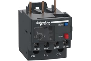 Schneider Electric DPER08 Easy TeSys Thermal Overload Relay with Manual/Automatic Reset, Screw Clamp Terminals | Used with Air Conditioner, Heat Pump, HVAC, AC Compressor and More, 2.5-4Amps