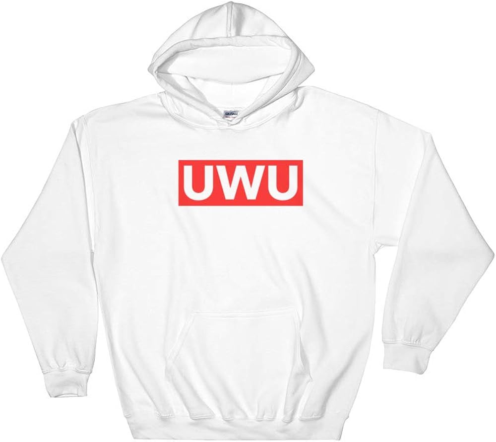 red on white box logo hoodie