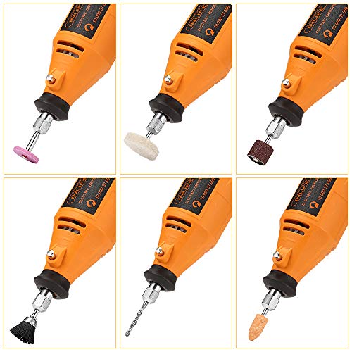 Rotary Tool Kit, INLIFE Multi-functional Power Rotary Tool Electric Drill Grinder with Adjustable Speed for Home Improvement and Crafting Projects (150 pieces)