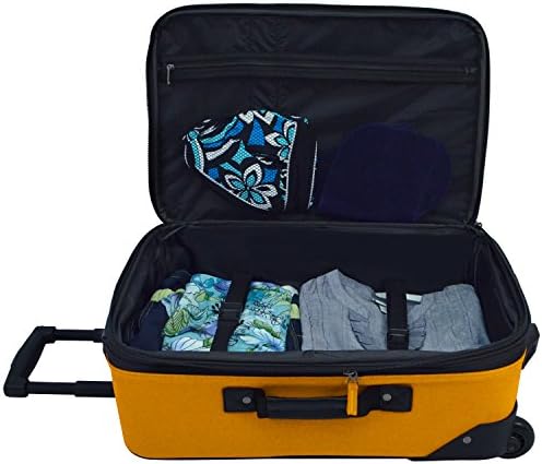 U.S. Traveler Rio Rugged Fabric Expandable Carry-On Luggage Set, Mustard/Orange, 2-Piece 3 U.S. Traveler Rio Rugged Fabric Expandable Carry-On Luggage Set, Mustard/Orange, 2-Piece