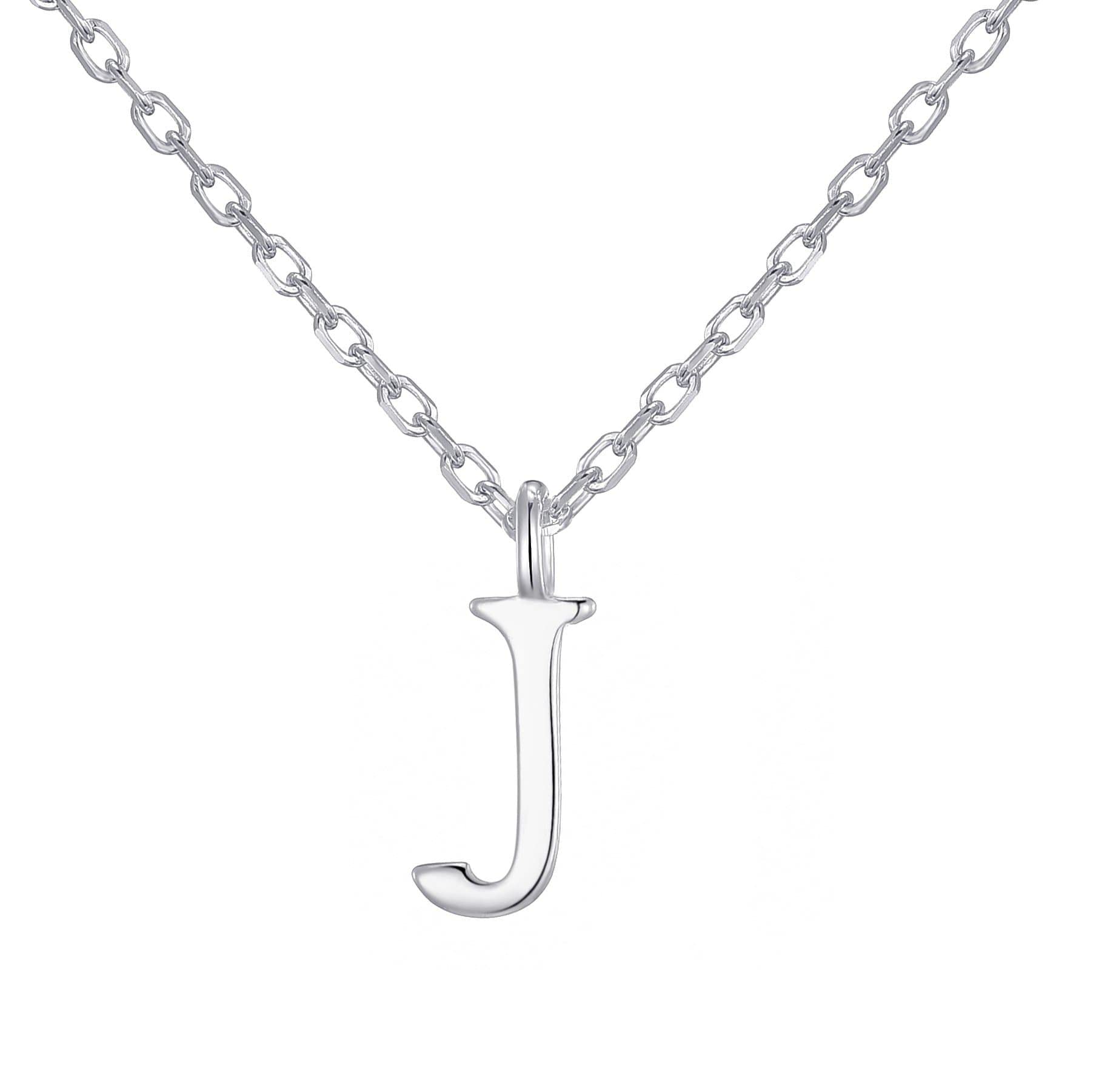 Philip Jones Sterling Silver Initial J Necklace