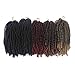 Eerya Afro Spring Twist Crochet Braids 3 Pack Bomb Mini Passion Twist Crochet Hair Ombre Colors Synthetic Jamaican Bounce Short Fluffy Hair Extension 8Inch (2#)