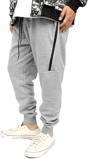 Amazon One Colors ジョガーパンツ メンズ サイドジップ ポンチ素材 ウエストゴム スキニー スウェットパンツ ロングパンツ 通販