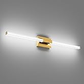 Ralbay Matte Gold 40inch Bathroom Vanity Lights Fixtures Over Mirror 32W Modern LED Modern LED Gold Vanity Light for Bathroom