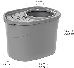 Amazon Basics Large Cat Litter Box with High
