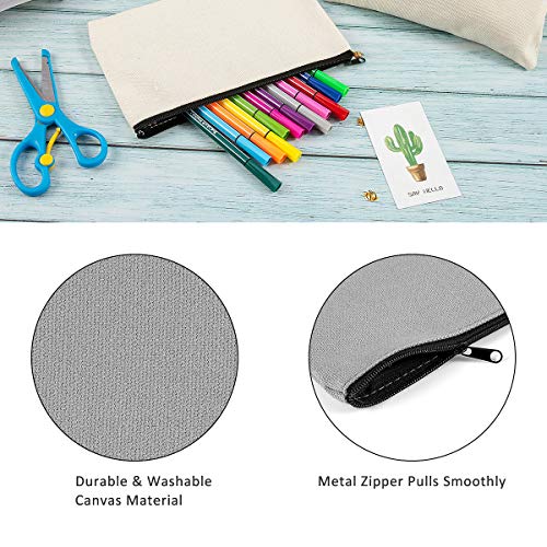 2 Canvas+Zipper+Pouches+Travel+Cosmetic