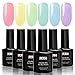 Gel Nail Polish Set ULG UV LED Soak Off Gel Polish Long Lasting 6 Colors Candy Summer Series Nail Art Box 10ml 0.33fl.oz