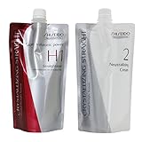 Hair Rebonding Shiseido Crystallizing Hair Straightener (H1) + Neutralizing Emulsion (2) for Resistant to Natural Hair 400g each (one setï¼‰