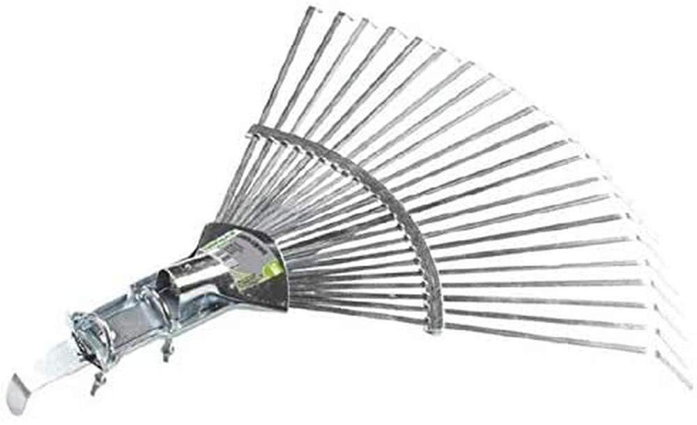 Verdemax 3922 22 Teeth Metal Rake with Connection to Terminals for Grass and Leaves