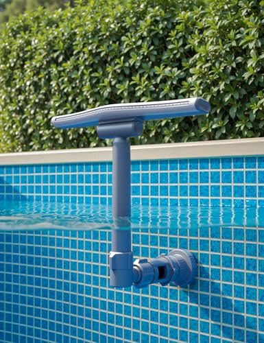 POOLHACKER Original Pool Sprinkler Fountains for Above and In-ground Pools, Adjustable Whale Tail Waterfall Wide Width for Relaxation & Cooling, 10-20 Degrees, Gray