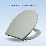 AQUALONA Premium Thermoplastic Toilet Seat Soft Close Oval Sage view 5
