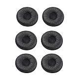 Ear Cushions leatherette Spare Replacement Earpads for Plantronics Supra Plus Encore and Most Standard Size 50mm Office Telephone Headsets H251 H251N H261 H261N H351 H351N H361 H361N (Pack of 6)